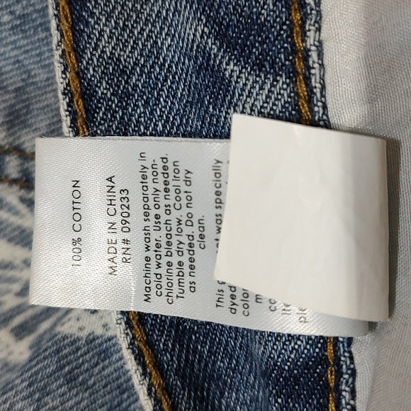 Pacsun Ultra High Rise Slim Button Fly Butterfly Theme Blue Jeans Size 26 - Picture 8 of 8